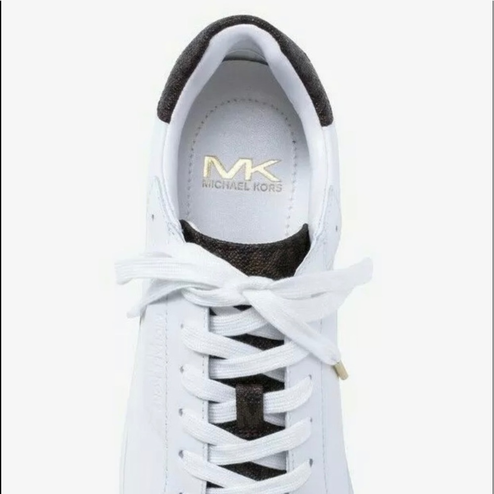 Men's Michael Kors Keating Fashion Sneakers White - Picture 6 of 8